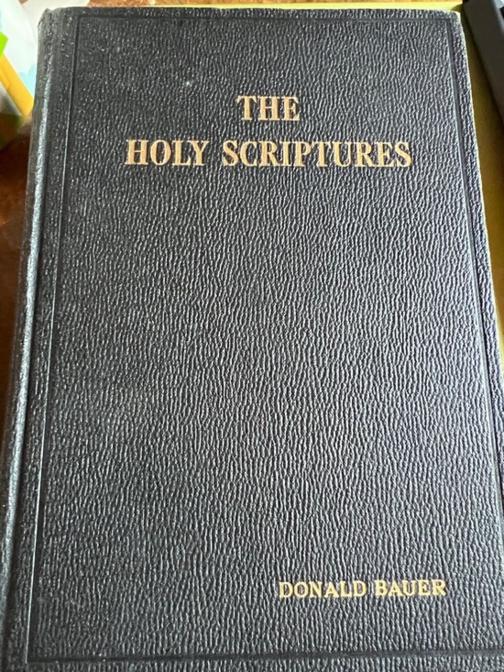 1956 The Holy Scriptures Hardcover Book in Black with Gold Lettering